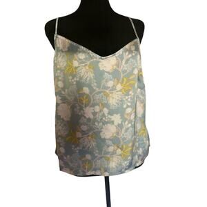 EUC Urban Outfitters Light Blue Floral Cami Tank Size Large
